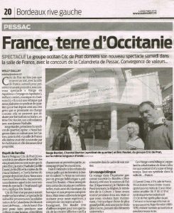 Sud ouest, mai 2012