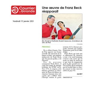 Courrier de Gironde 15 janv 2021